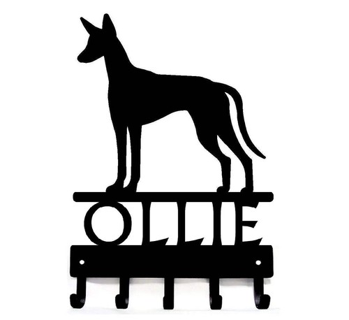 Ibizan hound dog key - hound, rack/