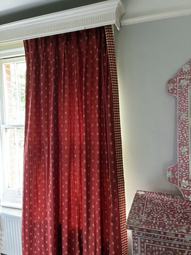 7ft french pleated country red - french,
