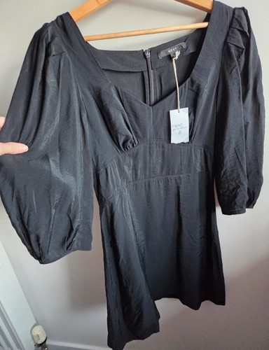 Next black mini dress - size, uk