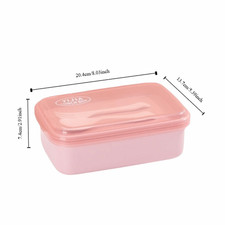Divided Food Storage Container with Lid Microwave Oven Lunch Box  Office