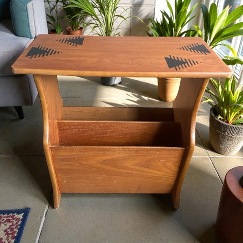 Vintage teak magazine side - magazine,