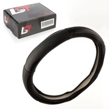 Steering wheel cover Ø 38x9cm black gray for AUDI A3 A5 A7 A8