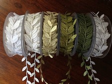 1yard Leaf ribbon trim gold