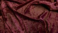 Burgundy red crushed velvet/velour fabric - 150cm wide