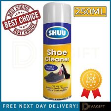 SHUU SHOE CLEANER SPRAY CLEANS PROTECT FOR LEATHER NUBUCK SUEDE FABRIC NEW 250ML