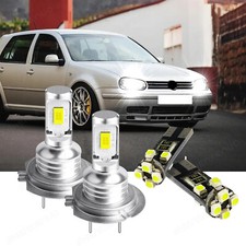 For VW Golf MK4 1997-2003 - 4X LED Xenon White Low/Side Headlight Bulbs Set 100W