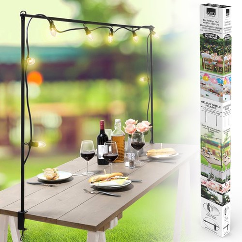 Black metal over table - metal,