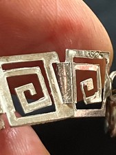 Lovely Hand Fashioned Byzantine Scroll .925 Silver Ladies Bracelet