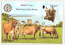 Jersey 2008 World Jersey Cattle Bureau Jersey Cows Miniatur Sheet.