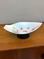 Vintage retro ceramic flying duck footed dish 1950s