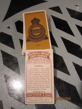 PLAYERS'' COLONIAL AND INDIAN ARMY BADGES 1917'' FULL VG SET===