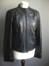 OASIS LEATHER BIKER JACKET 14 12 racer soft distressed short lightweight real