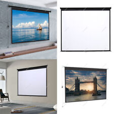 60-120'' Electric Motorise Projector Screen Home Cinema Remote Manual Pull Down