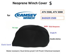 Neoprene  Winch Cover for Ramsey ATV UTV  2000 2500 3500 4500 Waterresist S 01