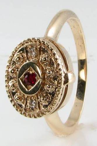 9ct gold indian ruby - gold,