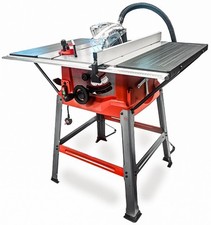 Table Saw 10" 1800W Adjustable Bevel Fence Extension Tables Dust Port Stand 230V