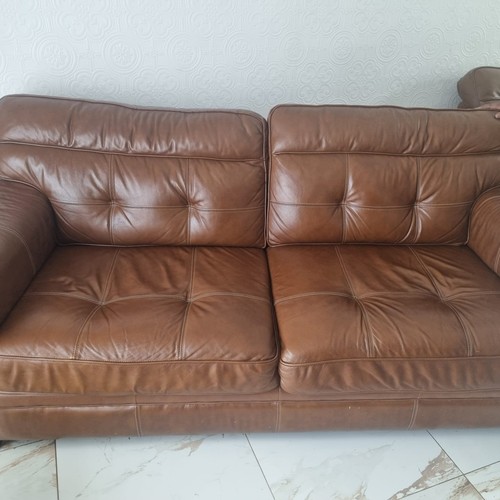 Brown pure leather seater - pure,