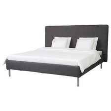 Ikea Cover for Skulsfjord Standard King Bed Frame, Skiftebo Dark Grey 204.534.15