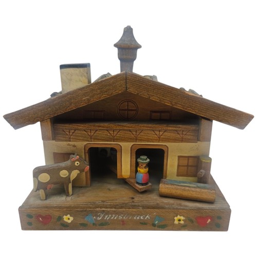 Swiss chalet music - box, wood