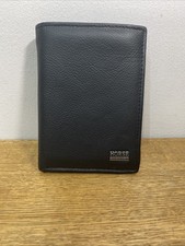 Imperial Horse men's black leather bi-fold wallet Tall Wallet