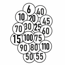 Speed Sign Round 20 cm from 6