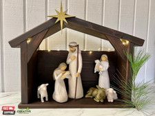 Nativity Stable Creche, Wooden