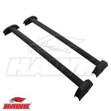 BLACK ALUMINIUM CROSS BARS PAIR CAR ROOF STORAGE FOR HONDA CR-V MK2 02-06