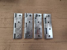 100mm Bright Steel Narrow Door Butt Hinges 2 Pairs