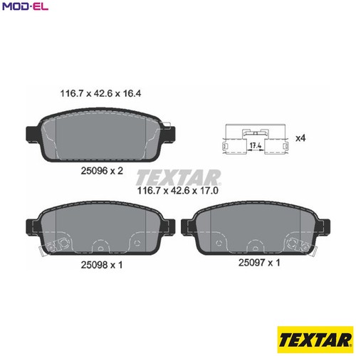 Brake pad set - brake,
