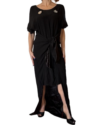 Issa london black rhinestone - black,