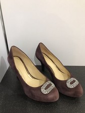 Clarks Ladies Aubergine Suede