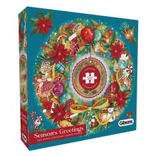 Gibsons Circular Jigsaw Puzzle 500 Piece - Seasons Greetings
