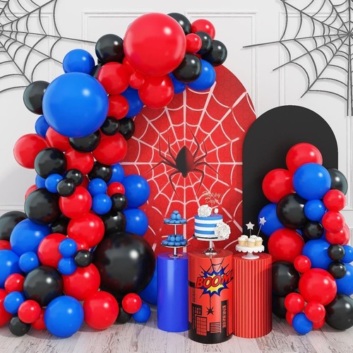Red blue black balloon - blue,