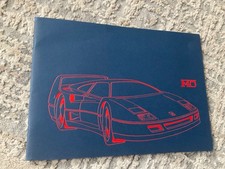 FERRARI  F40. PRESS RELEASE BROCHURE  WITH PHOTOS AND COMPOSITE BOOKLET. 1987