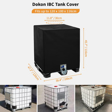 Dokon 1000L IBC Tank Cover Waterproof Heavy Duty Oxford Fabric Water Tank Cov...
