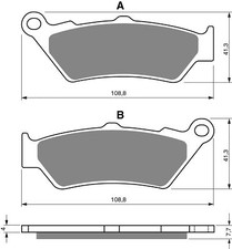 Brake Disc Pads Rear R/H