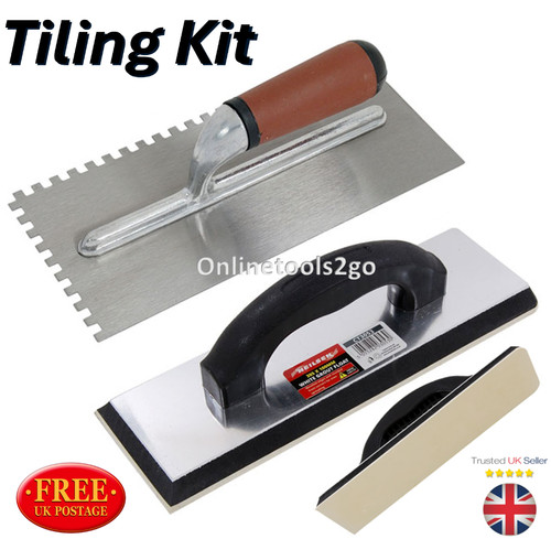 Notched trowel float tile - trowel,