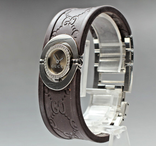 Gucci 112 twirl diamond bezel - gucci,