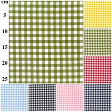 100% Cotton Extra Wide Yarn Dyed Craft Fabric 1/3”  9mm GINGHAM check red blue