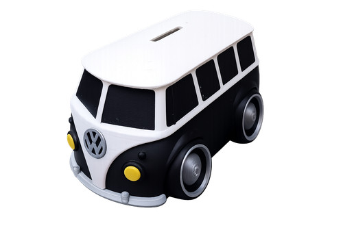 Campervan money box black - vw, (black