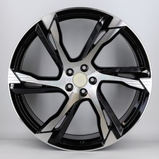 22"x9  volvo 6  black polished