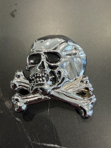 Vintage solid brass skull - solid, &