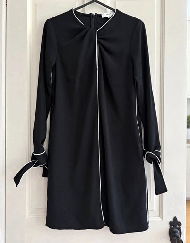 Reiss eloise black shift - black, dress