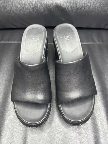 Fendi roma black leather - fendi,