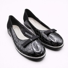 Womens TU Black Patent Ballet