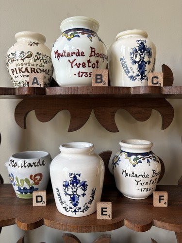 Vintage french mustard pots - french,