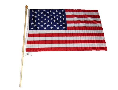 Foot wooden flag pole - wooden,