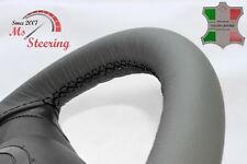 FITS DODGE RAM SRT-10 04-06 GREY LEATHER STEERING WHEEL COVER | BLACK STITCHING