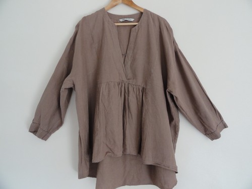 Zara linen tunic blouse top - tunic,