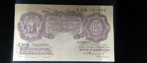 Bank england ten shillings - england,